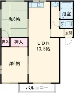 サニーサイドコートB棟【2階】の間取り