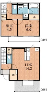 大阪府大阪市阿倍野区阪南町2【一戸建】の間取り
