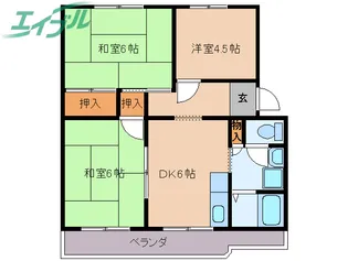 ベルメゾンIII【1階】の間取り