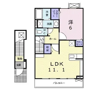 ラフレシール A【2階】の間取り