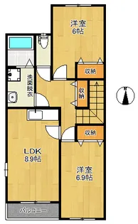 ウエスト キャッスル【2階】の間取り