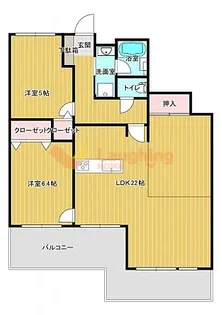 ダイアパレス六ツ門【9階】の間取り