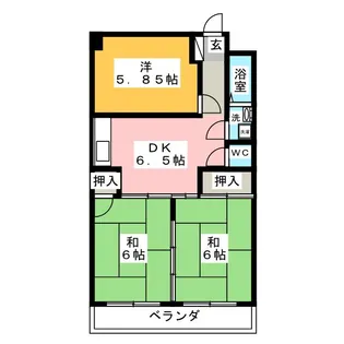 メゾンひばり【5階】の間取り