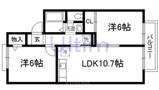 コーポラス村田【1階】の間取り