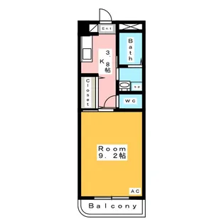 エムワンクルーズ東浅井【1階】の間取り