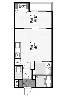 広島県福山市西町2【アパート】の間取り