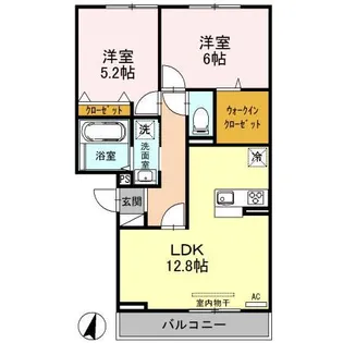ロイヤルガーデンコート新和B【2階】の間取り