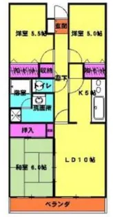埼玉県熊谷市中西3【マンション】の間取り