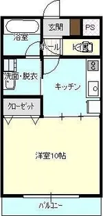 ハートフル泉田【1階】の間取り