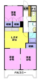 ドミール河原【6階】の間取り