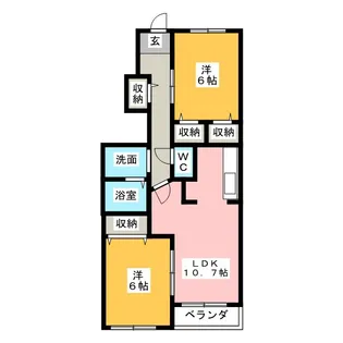 ピース・ヴィラ【1階】の間取り