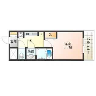 大阪府大阪市福島区吉野4【マンション】の間取り