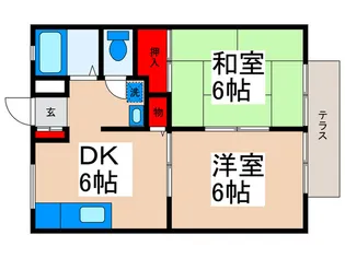 コ-ポ舞浜【1階】の間取り