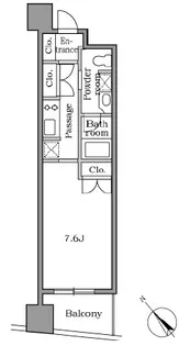 レジディア恵比寿II【4階】の間取り