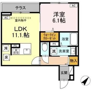 東京都立川市曙町3【アパート】の間取り