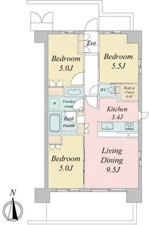 東京都武蔵野市境2【マンション】の間取り