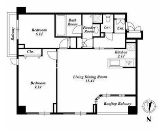 KDXレジデンス半蔵門【8階】の間取り
