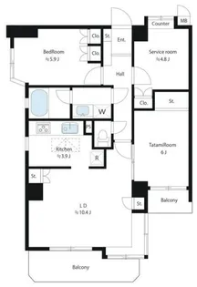 田端パインマンション高台通り【1階】の間取り