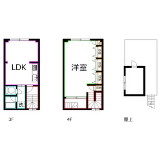 石澤商会学園西町ビル【3階】の間取り