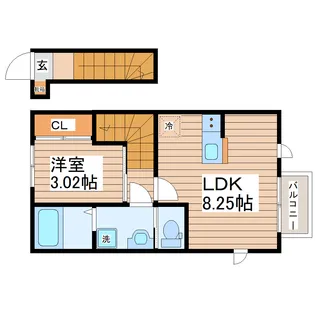 Berillo(ベリーロ)【2階】の間取り