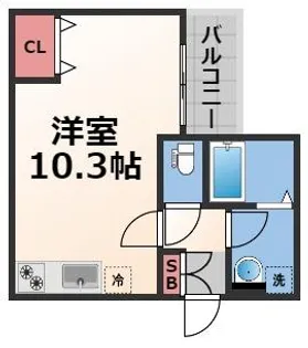 badge nagase east【1階】の間取り