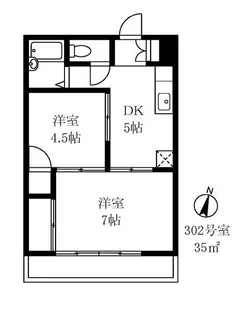 東京都中野区沼袋2【マンション】の間取り