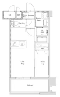 エンクレスト天神南PURE【3階】の間取り