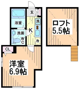 神奈川県川崎市多摩区西生田2【アパート】の間取り