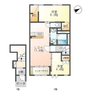 カルム・ビータ【2階】の間取り