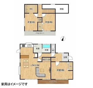 熊本県合志市豊岡【一戸建】の間取り