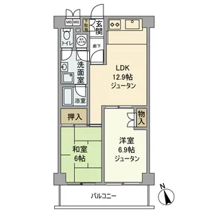 第二サンライズ五反田【2階】の間取り