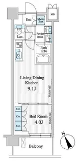 東京都江東区清澄1【マンション】の間取り