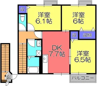 エメ シャンブルI【2階】の間取り