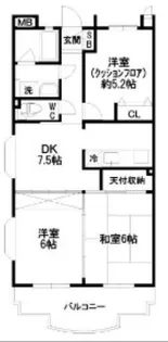 須賀第3ハイツ【2階】の間取り