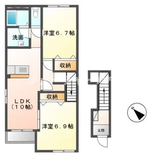 ル・ピュール【2階】の間取り