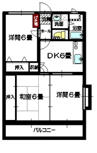 コンフォート松田【1階】の間取り