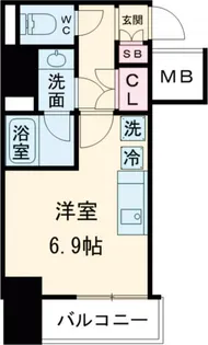 RELUXIA品川西大井【10階】の間取り