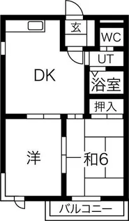 サンプラザ今里I番館【2階】の間取り