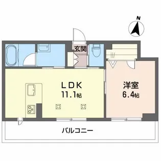 カ-サ・グリナ-ジュMJ-B【2階】の間取り