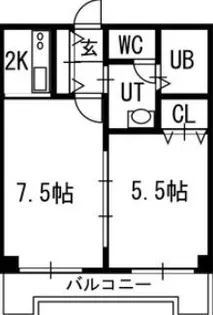 グランカーサ南11条【8階】の間取り