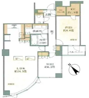 シエルトーレ三番町【5階】の間取り