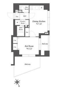 ブランシエスタ品川大井町パークエッジ【6階】の間取り