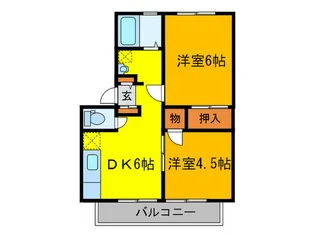 光喜ハイツB棟【2階】の間取り