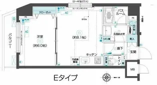 フェニックス武蔵関参番館【6階】の間取り