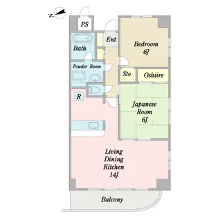 エフシティ船堀【5階】の間取り