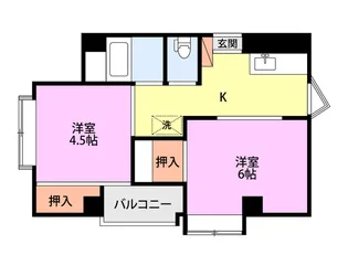 コーポ寄附町【2階】の間取り