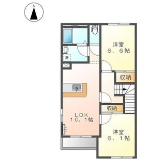 ウッドヒル【1階】の間取り