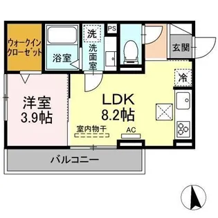 クレール【3階】の間取り