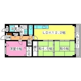 グレースマンション大野城【4階】の間取り