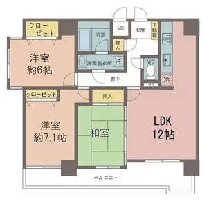 ホーユウパレス大町【7階】の間取り